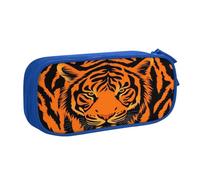 ZHONGSK Astuccio per matite di grande capacità, astuccio per cancelleria, matita con scomparti con cerniera, grazioso astuccio per matite | leopardo tigre arancione | astuccio organizer per ragazzi