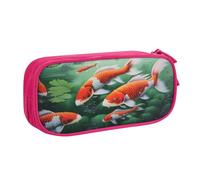 ZHONGSK Astuccio per matite di grande capacità, astuccio per cancelleria, matita con scomparti con cerniera, grazioso astuccio per matite | Carpa rossa giapponese HD | Astuccio organizer per ragazzi e