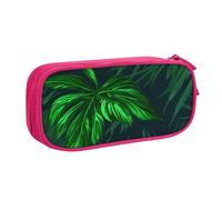 ZHONGSK Astuccio portapenne di grande capacità, astuccio per cancelleria, matita con scomparti con cerniera, grazioso astuccio per matite | Pianta tropicale verde | Astuccio organizer per ragazzi e