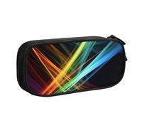 ZHONGSK Astuccio portapenne di grande capacità, astuccio per cancelleria, matita con scomparti con cerniera, grazioso astuccio per matite | Linee colorate Art | Astuccio organizer per ragazzi e