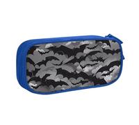 ZHONGSK Astuccio portapenne di grande capacità, astuccio per cancelleria, matita con scomparti con cerniera, grazioso astuccio per matite | Halloween pipistrelli grigio | Astuccio organizer per