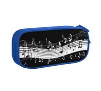 ZHONGSK Astuccio portapenne di grande capacità, astuccio per cancelleria, matita con scomparti con cerniera, grazioso astuccio per matite | note musicali bianche e nere | astuccio organizer per