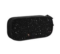 ZHONGSK Astuccio portapenne di grande capacità, astuccio per cancelleria, matite con scomparti con cerniera, grazioso astuccio per matite | nero glitterato | astuccio organizer per ragazzi e adulti,