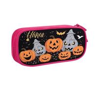 ZHONGSK Astuccio portapenne di grande capacità, astuccio per cancelleria, matite con scomparti con cerniera, grazioso astuccio per matite | Happy-Halloween-Day-Trick-Or-Treat | Astuccio organizer per