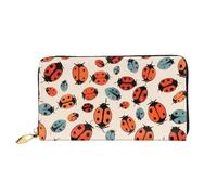 ZHONGSK Portafoglio da donna in pelle - Elegante portafoglio lungo con cerniera pochette - portamonete porta carte di credito organizer - Happy Halloween Day, Motivo maculato infinito, Taglia unica