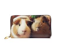 ZHONGSK Portafoglio da donna in pelle - Elegante portafoglio lungo con cerniera pochette - portamonete porta carte di credito organizer - Simpatici porcellini d'India, Graziosi porcellini d'India.,