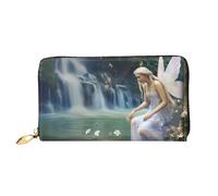 ZHONGSK Portafoglio da donna in pelle - Elegante portafoglio lungo con cerniera pochette - portamonete porta carte di credito organizer - Legge della Bussola Navigazione, Fata del lago, Taglia unica
