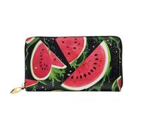 ZHONGSK Portafoglio da donna in pelle - Elegante portafoglio lungo con cerniera pochette - portamonete porta carte di credito organizer - Winter The Dolphin, Anguria, Taglia unica