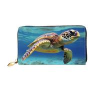 ZHONGSK Portafoglio da donna in pelle - Elegante portafoglio lungo con cerniera pochette - portamonete porta carte di credito organizer - Simpatici porcellini d'India, V, Taglia unica