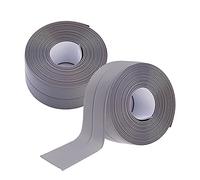 Zhongtou 2 Pezzi Nastro Sigillante Impermeabile Autoadesiva Nastro Profili in PVC Antimuffa Nastro Adesivi Nastro Sigillante per Bagno Cucina Mobili Angolo Parete Grigio