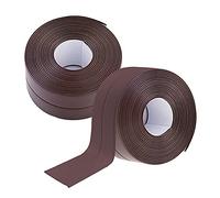 Zhongtou 2 Pezzi Nastro Sigillante Impermeabile Autoadesiva Profili in Pvc Antimuffa Nastro Adesivi per Bagno Cucina Mobili Angolo Parete Marrone