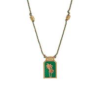ZHORCIN Collana placcata in oro con carte dei tarocchi retrò elegante collana retrò con disegni delicati per feste quotidiane, 1, Bronzo, Nessuna pietra preziosa