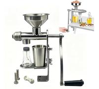 ZhouBSM Pressa per Olio, Estrattore Manuale di Olio, Piccola Pressa per Olio a Caldo/Freddo in Acciaio Inossidabile per Uso Domestico, Strumento per Semi di Arachidi