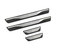 ZHOUFUDA 4 Pezzi Auto Acciaio Inossidabile Battitacco per Kia Sportage 2007-2017, Esterno Battitacco Protezione Plates Anti-Graffio Scuff Adesivi Accessori