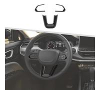 ZHOUFUDA Coprivolanti Auto per Jeep Compass 2021-2023, Volante per Auto Trim Copertura Trim Telaio in Fibra Carbonio Interni Decorazione Volante Auto Accessori