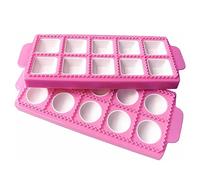 ZHOUHON Stampo per ravioli, stampo per won tono/stampo per won tono, 10 pezzi per pasta e pasta pressione (rosa, 26,5 x 10,5 x 2 cm) *2