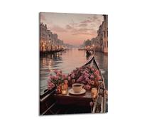 ZHOUKEG Decorazione artistica da parete con panorama urbano poetico, decorazione artistica da parete per soggiorno e camera da letto, decorazione artistica da parete moderna da appendere, 30 x 45 cm