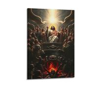 ZHOUKEG Decorazione artistica da parete moderna da appendere con icona religiosa del trono sacro redenzione, 20 x 30 cm