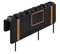 ZHOUMADE - Cuscinetto per portellone posteriore per camion, con strisce riflettenti e tasche per attrezzi, cuscinetto per portellone posteriore per mountain bike per 5 biciclette