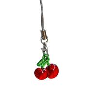 ZHOUSUFEN Cordino per cellulare, lunghezza regolabile, alla moda, con ciondoli a forma di frutta/ciliegie, per cellulare e chiavi, As Shown, Lega acrilica