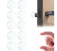 ZhouWei 10 Pezzi Fermaporta Maniglia, 40x8 mm Fermaporta Adesivo Paracolpi Porta Elastici Fermaporte Maniglie Rotondi Trasparente Gommini Porte Maniglie per Bagno, Pareti, Superfici in Vetro
