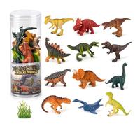 ZhouWei 18 Pezzi Figure di Dinosauri,Dinosauri Giocattolo Realistici in PVC | Figure con Dettagli Curati, Set di Dinosauri Primitivi per Gioco e Apprendimento, Regalo per Ragazzi e Ragazze