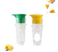 ZhouWei 2 Pezzi Spremiagrumi Manuale, Spremiagrumi con Beccuccio per l'uso, Spremi Limone Facile da Pulire per LimoniSpremiagrumi Antisettico, per Bar, Cucina, Ristorante, Giallo e Verde