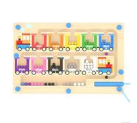 ZhouWei Giochi Montessori in Legno, Labirinto Magnetico Bambini di Colori e Numeri, Motricità Fine, Giocattolo Educativo, Palline Magnetiche Colorate, per Ragazzi Ragazze 3 4 5 6 7 Anni