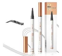 ZhouWei Matita Sopracciglia Microblading, Micro Eyebrow Pencil Impermeabile 3D Penna Sopracciglia Lunga Durata Resistente Alle Sbavature Crea Trucco Naturale di Lunga Durata Fine, Nero