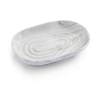 ZhouWei Portasapone in Ceramica, Porta Sapone Portatile e Antiscivolo Porta Saponetta Impermeabile Dimensioni 12.5×8.3×2.2 cm Facile da Pulire, per Sapone Spugne Bagno Doccia Cucina (Grigio)