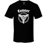 zhouxiaojian Coroner Album Logo Band Shirt Black White Tshirt Men's Black L Black L Black XL