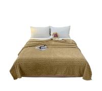 ZHOUXYFDC Coperta Coperte scozzesi invernali for letti Divano caldo di lusso Coperta Soffici coperte Copridivano letto king size Biancheria da letto imitazione(Light coffee,180x200cm About1.2kg)