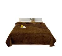ZHOUXYFDC Coperta Coperte scozzesi invernali for letti Divano caldo di lusso Coperta Soffici coperte Copridivano letto king size Biancheria da letto imitazione(Coffee,200x230cm About1.4kg)