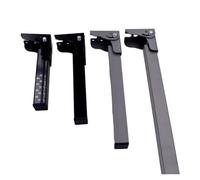 ZHOUXYFDC Gambe Per Mobili 1pc 140mm-295mm Pieghevole Invisibilità Gambe del Tavolo Forcine Gamba in Metallo Laptop Caffè Divano Supporto Sedie FAI DA TE Ferramenta for mobili(295mm black)