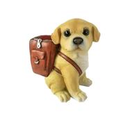 ZHOUXYFDC Portapenne Da Scrivania Cute Puppy Pen Holder Resin desk decoration for offices and homes, birthday gift for students and young adults(Brown)