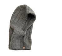 ZHOUXYFDC Sciarpa Cappuccio Donna Cappello invernale in lana for donna, lavorato a maglia, con cappuccio, caldo, monopezzo, con collo alto, for ragazze(Grey)