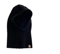ZHOUXYFDC Sciarpa Cappuccio Donna Cappello invernale in lana for donna, lavorato a maglia, con cappuccio, caldo, monopezzo, con collo alto, for ragazze(Black)