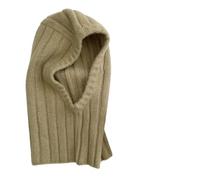 ZHOUXYFDC Sciarpa Cappuccio Donna Cappello invernale in lana for donna, lavorato a maglia, con cappuccio, caldo, monopezzo, con collo alto, for ragazze(Light green)