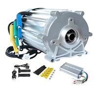 ZHOZHUT 1500W-3000W Motore per Triciclo Elettrico con Controller 60V / 72V Kit Motore Brushless CC, Bobina in Rame Puro, Motore con Albero A 18 Denti per Tricicli E Quadricicli,3000w72v,4800RPM