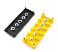 ZHOZHUT 2 Scatole di Connessione per Biciclette Elettriche, Scatola di Giunzione A 5 Fori per Tricicli Elettrici con Viti E Dadi, Connettore Isolante per Cavi della Batteria di Fase per E-Bike