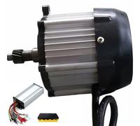 ZHOZHUT 3300RPM Kit Motore per Triciclo Elettrico 500W-1800W Motore Dc Brushless A Magneti Permanenti con Controller 48V-60V Motore con 5 Fori E Albero A 16 Denti per Tricicli E Monopattini,800w,60V