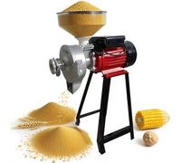 ZHOZHUT 3KW 220V Mulino Elettrico per Cereali 1400RPM Mulino per Farina A Doppio Uso Secco E Umido con Imbuto, Macinacorn Elettrico Spessore Regolabile per Cereali, Soia, Grano, caffè,3000w,220V