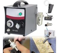 ZHPPED Macchina per incisore pneumatica, incisore Pneumatico per Gioielli a estremità Singola da 60 W, Strumento Elettrico Multifunzione per Incisione di Gioielli 0-45PSI,220V