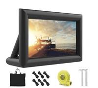 ZHPPED Schermo cinematografico Gonfiabile, Schermo per proiettore Gonfiabile per Esterni con Ventola silenziosa, Schermo per Cinema Mega Gonfiabile, Schermo per proiettore teatrale,20ft