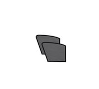 ZHQDRCY Parasole per Finestrini Laterali Auto per Serie 3 per G20 per F35 2020-2025 320i 325li Tendina Parasole Magnetica per Finestrino Laterale Tendine Parasole Auto Finestrini(Side Front-2PCS)