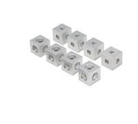 ZHQHBVGP YEJIANGHUA 4/8 pz/pacco 2020 Blocco di Alluminio Cubo Prisma Connettore Ruota Regolatore Angolo Fit For 6mm Slot Profilo di Estrusione di Alluminio Serie 2020 Natural(8-sliver set)