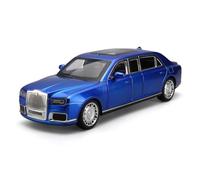 ZHRDWE 1/24 Per Aurus Senat Diecast Model Car Toy Da Collezione Sound Light Vehicle Toys Per Giochi Al Chiuso E All'aperto Auto Giocattolo(Blu)