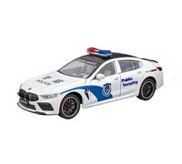 ZHRDWE 1:24 Per BMW M8 Polizia Lega Auto Pressofusa Modello Metallo Suono Luce Giocattolo Hobby Ornamenti Gioco Di Simulazione Regali Auto Giocattolo(White)
