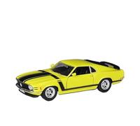 ZHRDWE 1:24 Per Ford 1970 Mustang BOSS 302 Modello Di Auto In Lega Rossa Da Collezione, Veicolo Giocattolo Da Regalo. Auto Giocattolo(Yellow)