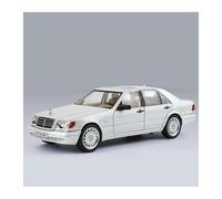 ZHRDWE 1:24 Per W140 S320 SEL Modello Pressofuso 4 Porte Apribili Cofano E Bagagliaio Auto Giocattolo Regali Per Gli Amici Auto Giocattolo(White)
